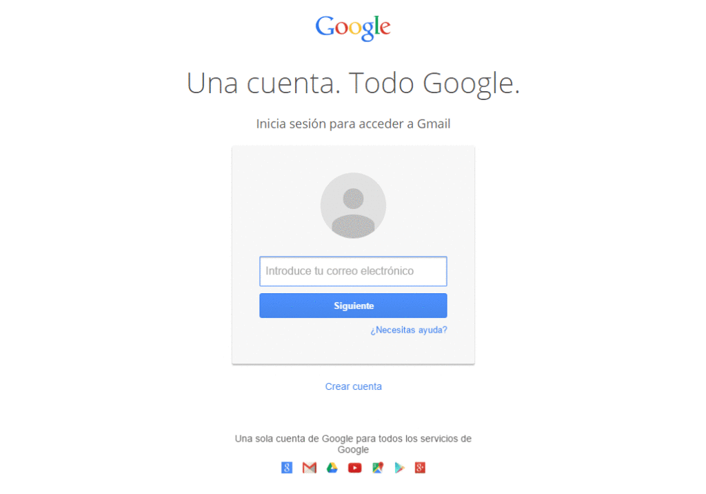 hacer cuenta gmail